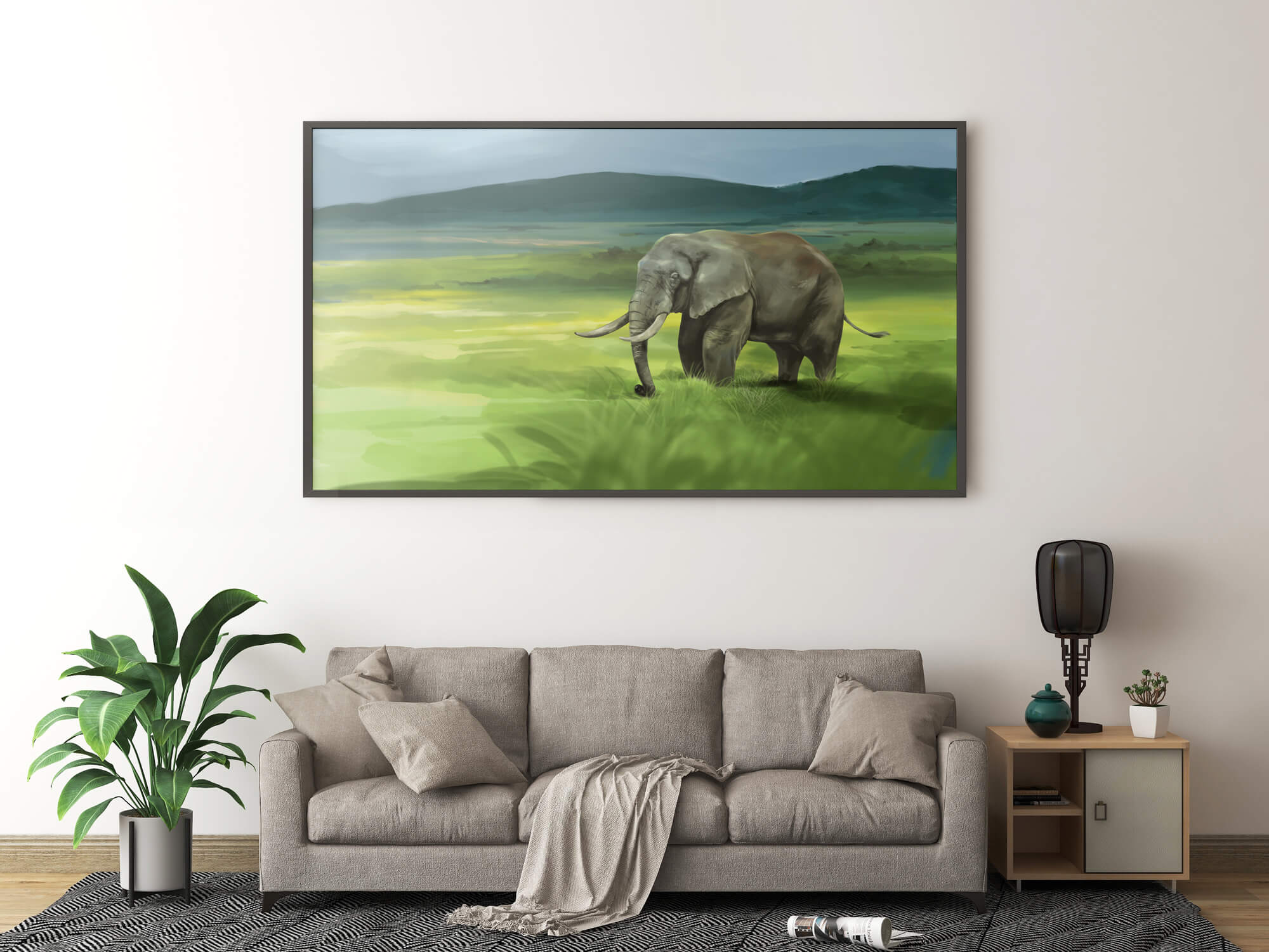 Elephant-Painting-on-Wall